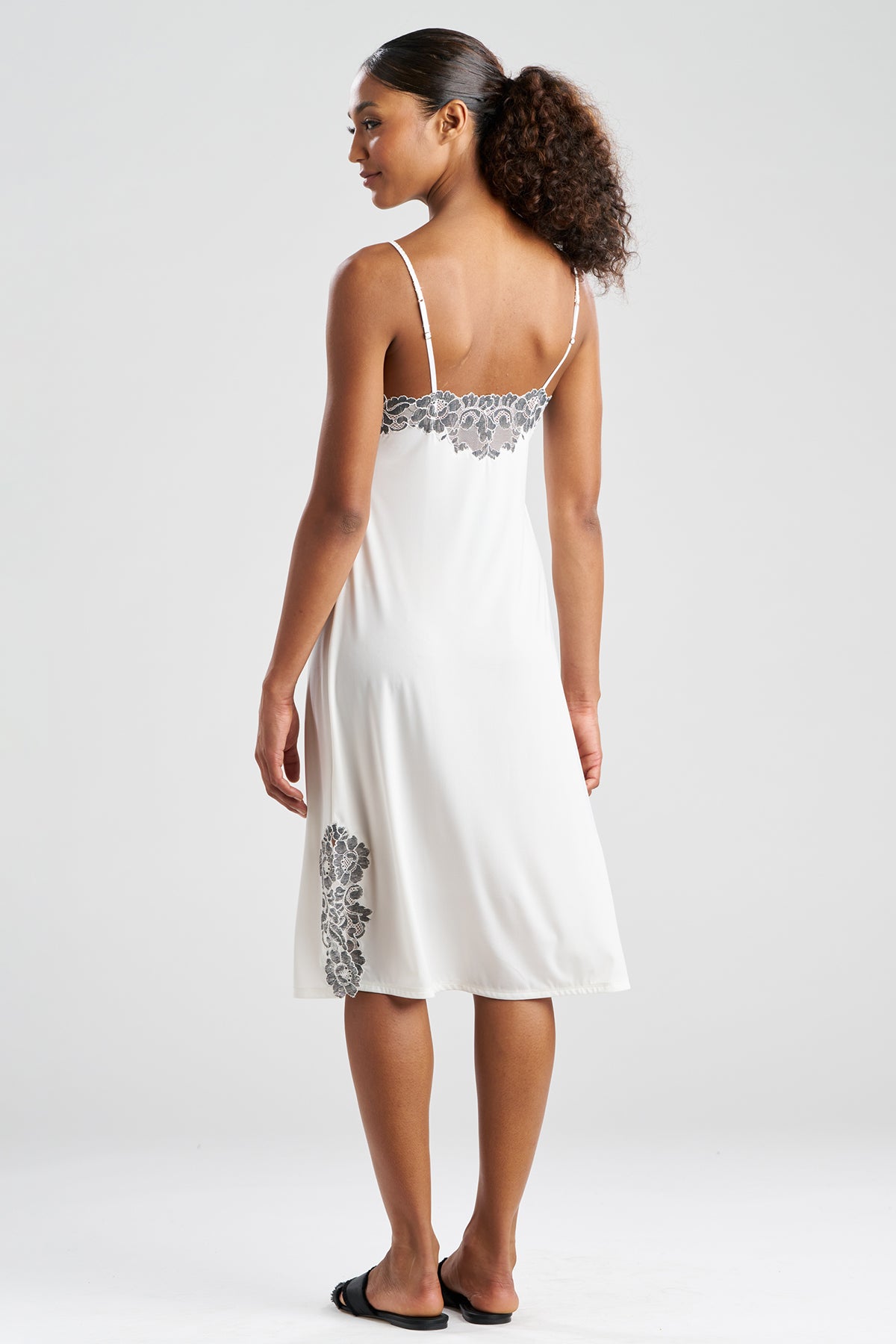 Peony Enchant Slip Dress Ivory