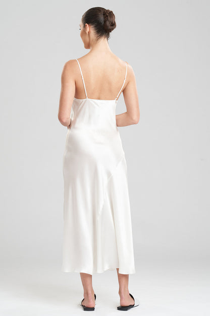Buy Key Essentials Silk Cowl Neck Gown in Warm White Online Warm White