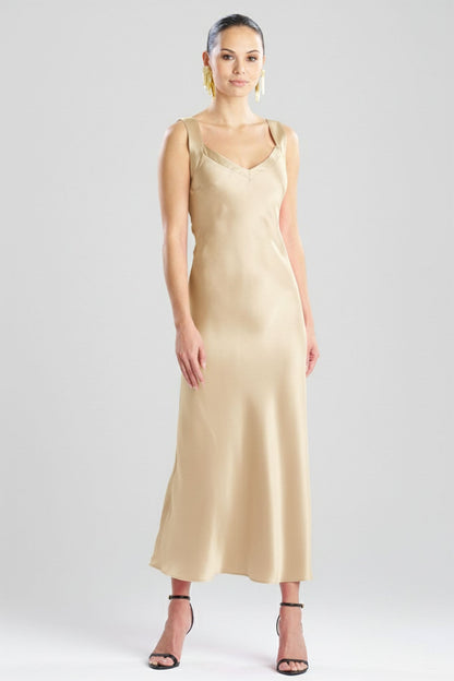 Key Backless Silk Slip Dress Frappe
