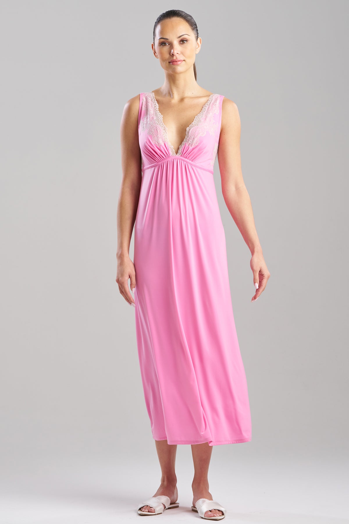 Enchant Lace Applique V-Neck Slip Dress Tulip/Ashen
