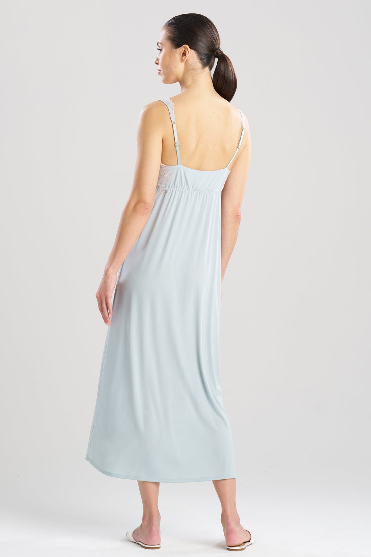 Enchant Lace Applique V-Neck Slip Dress Sea Foam