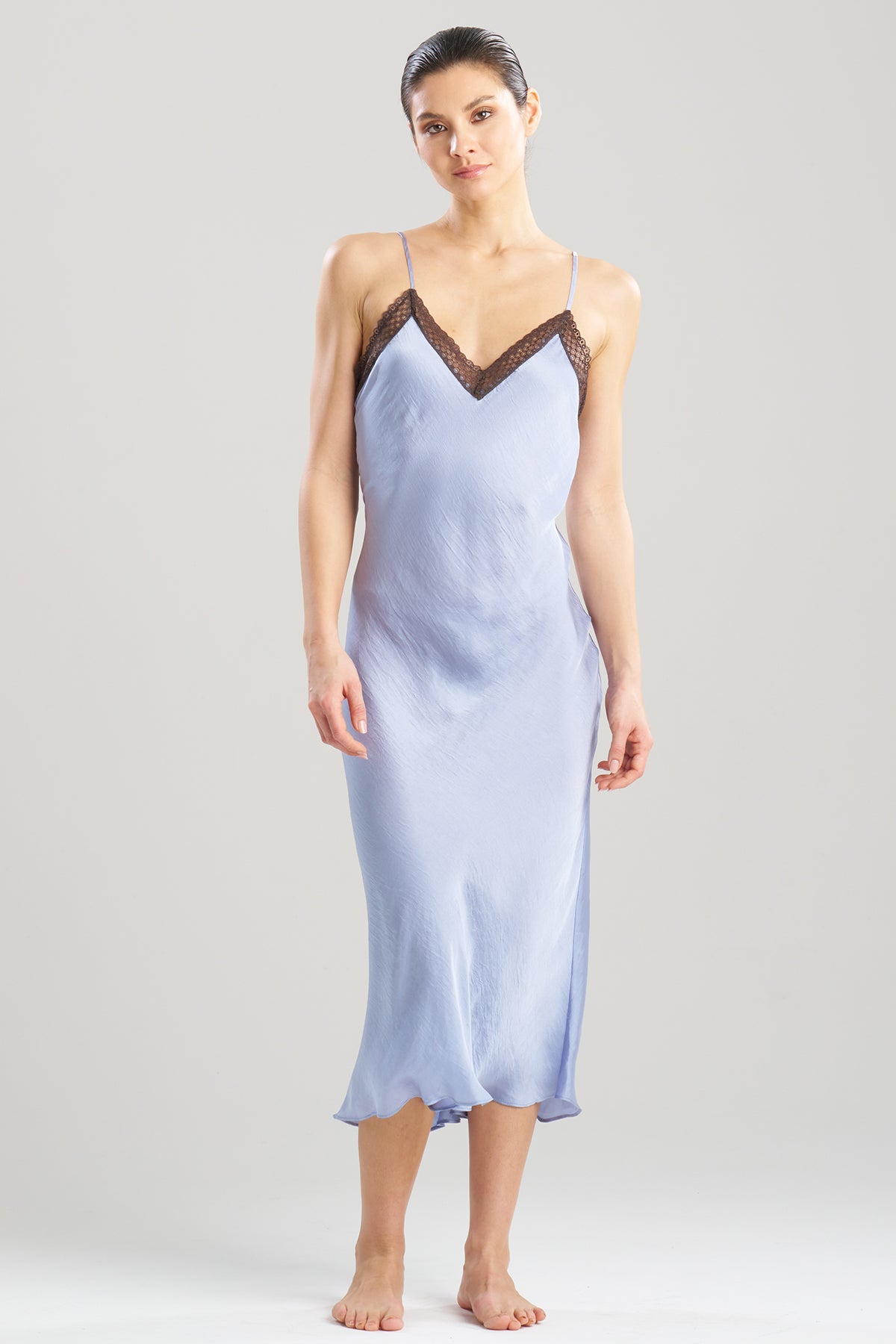 Ashley Icon Lace Slip Dress French Blue