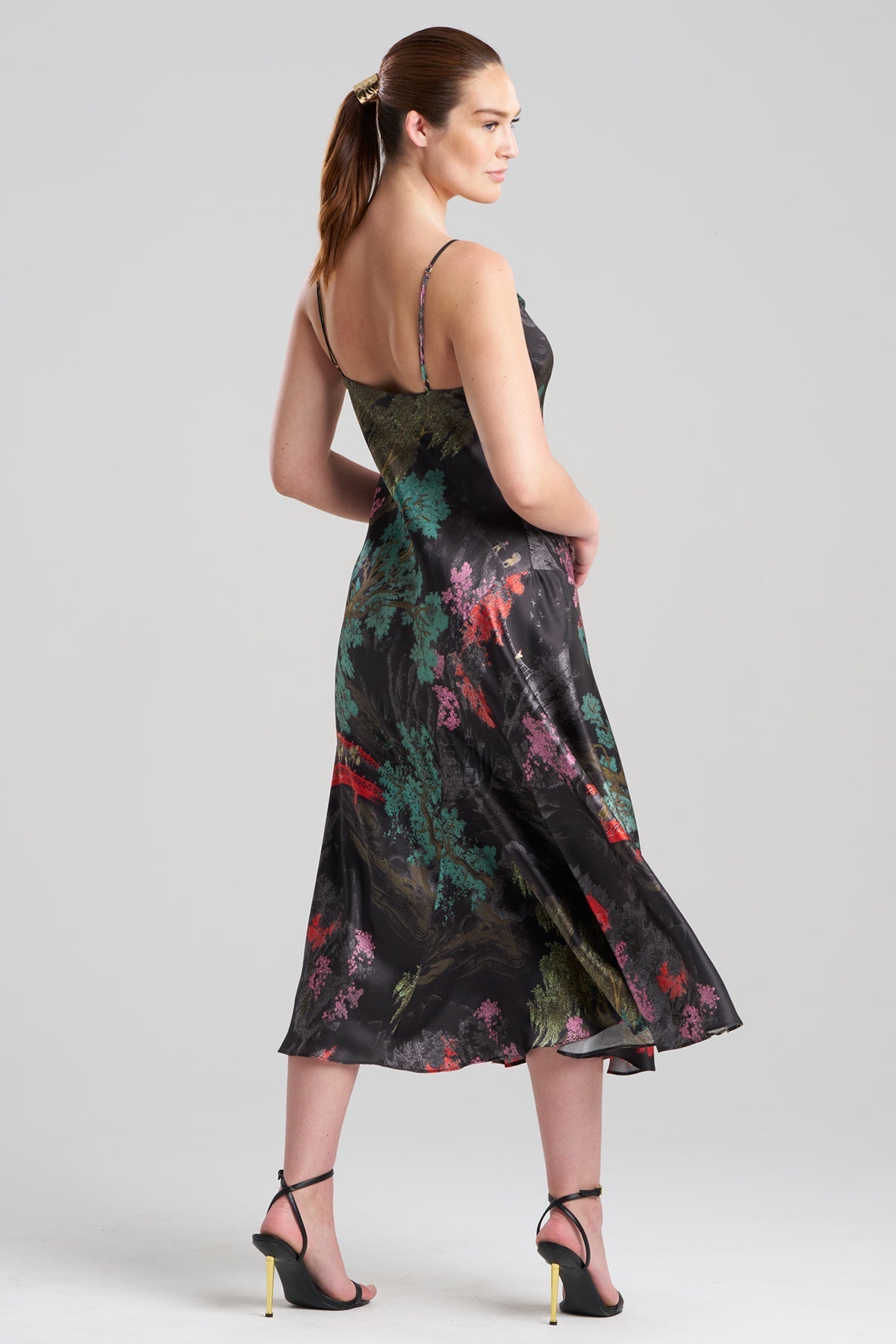 Nara Silk Slip Dress Black