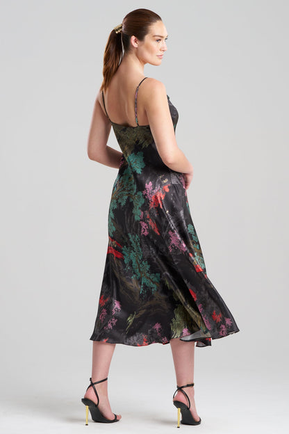 Nara Silk Slip Dress Black