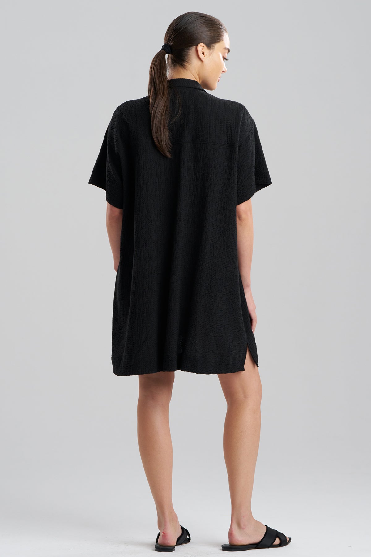 Onsen Cotton Sleepshirt Black