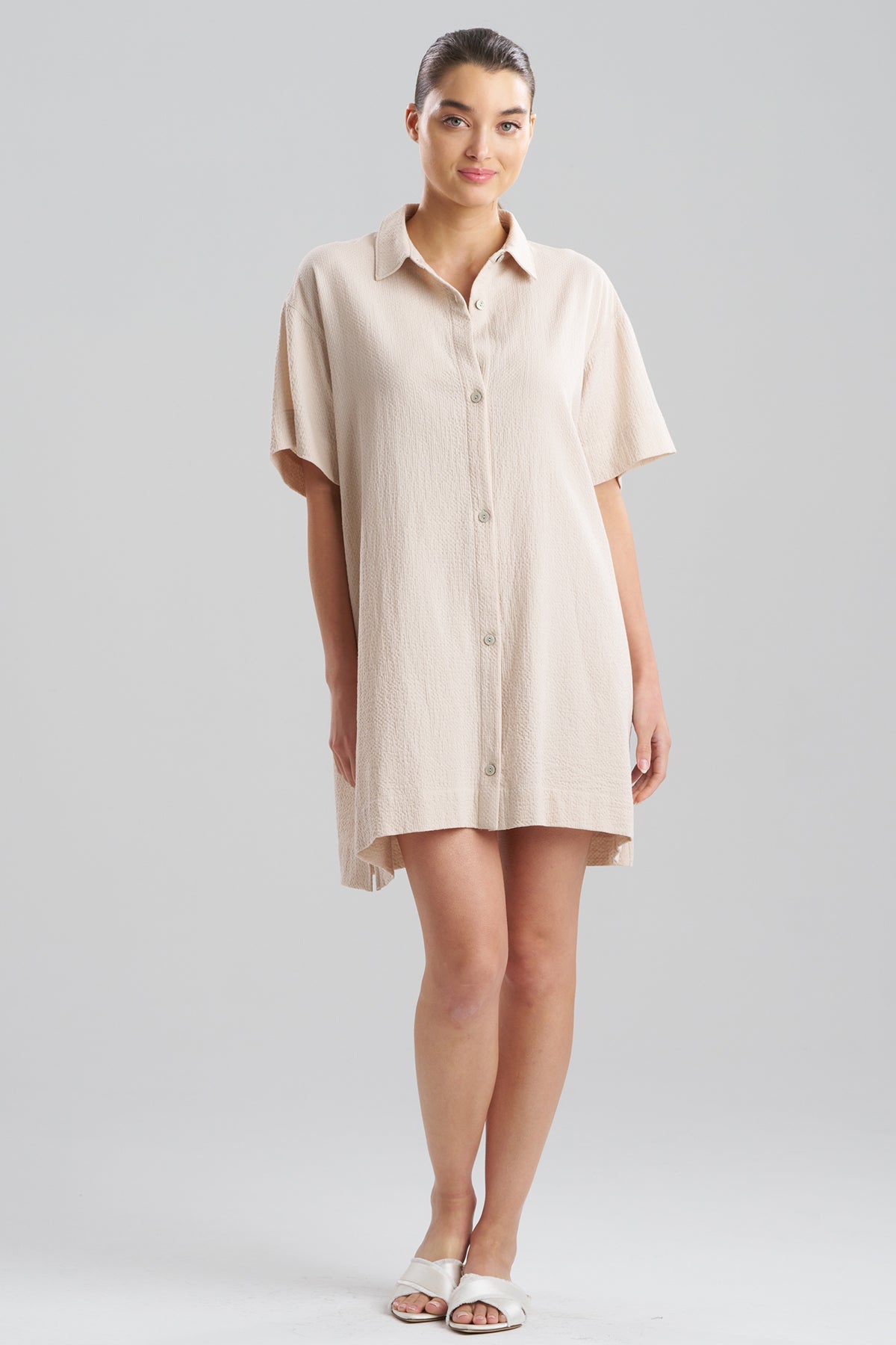 Onsen Cotton Sleepshirt Sand Dune