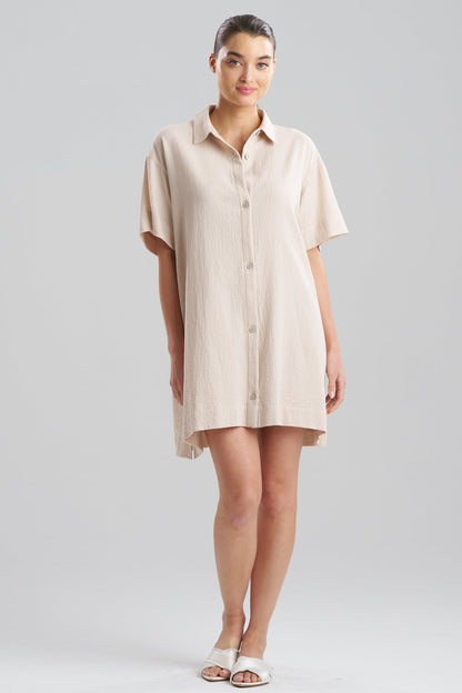 Onsen Cotton Sleepshirt Sand Dune