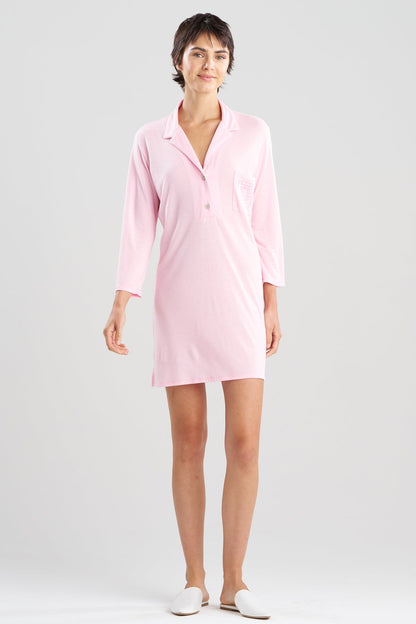 Shangri-La Embroidered TENCEL™ Sleepshirt Heather Tulip