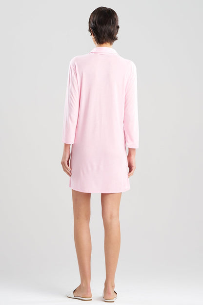 Shangri-La Embroidered TENCEL™ Sleepshirt Heather Tulip