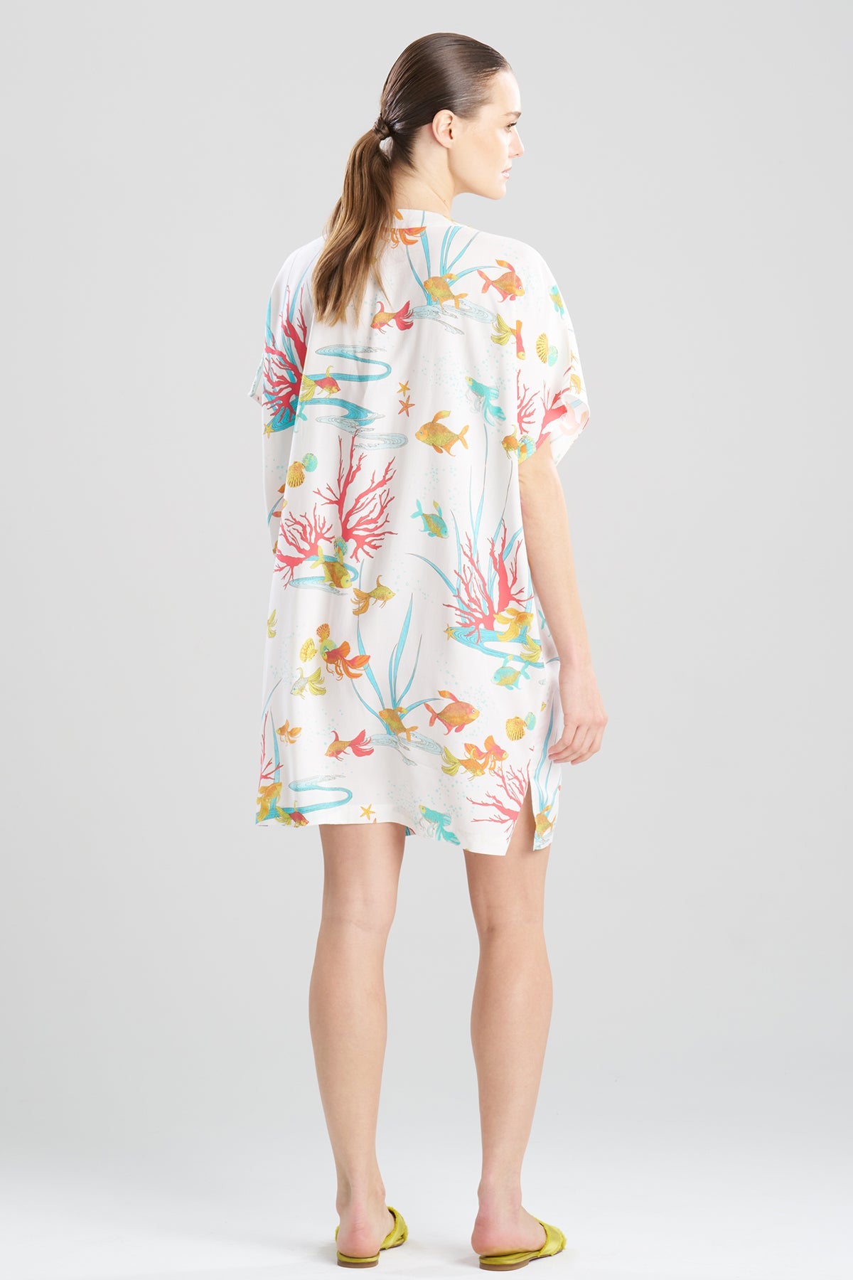 Ocean's Embrace Printed Challis Sleepshirt Warm White