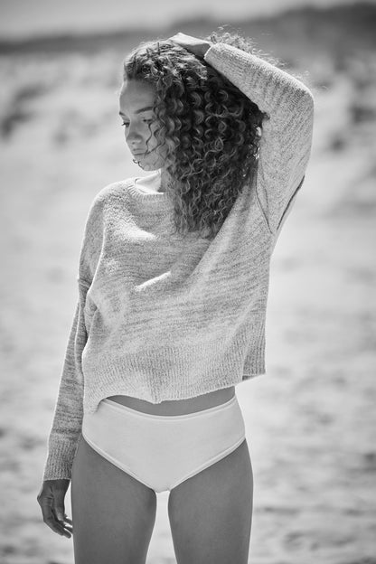 Luna Mellow Top Light Heather Grey