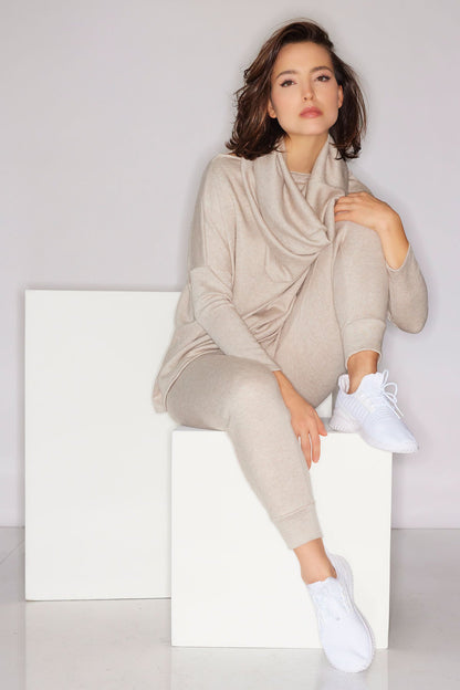 Himalaya Sweater Knit Wedge Top Cashmere