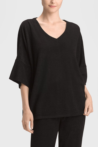Buy Terry Lounge Top in Black Online Black