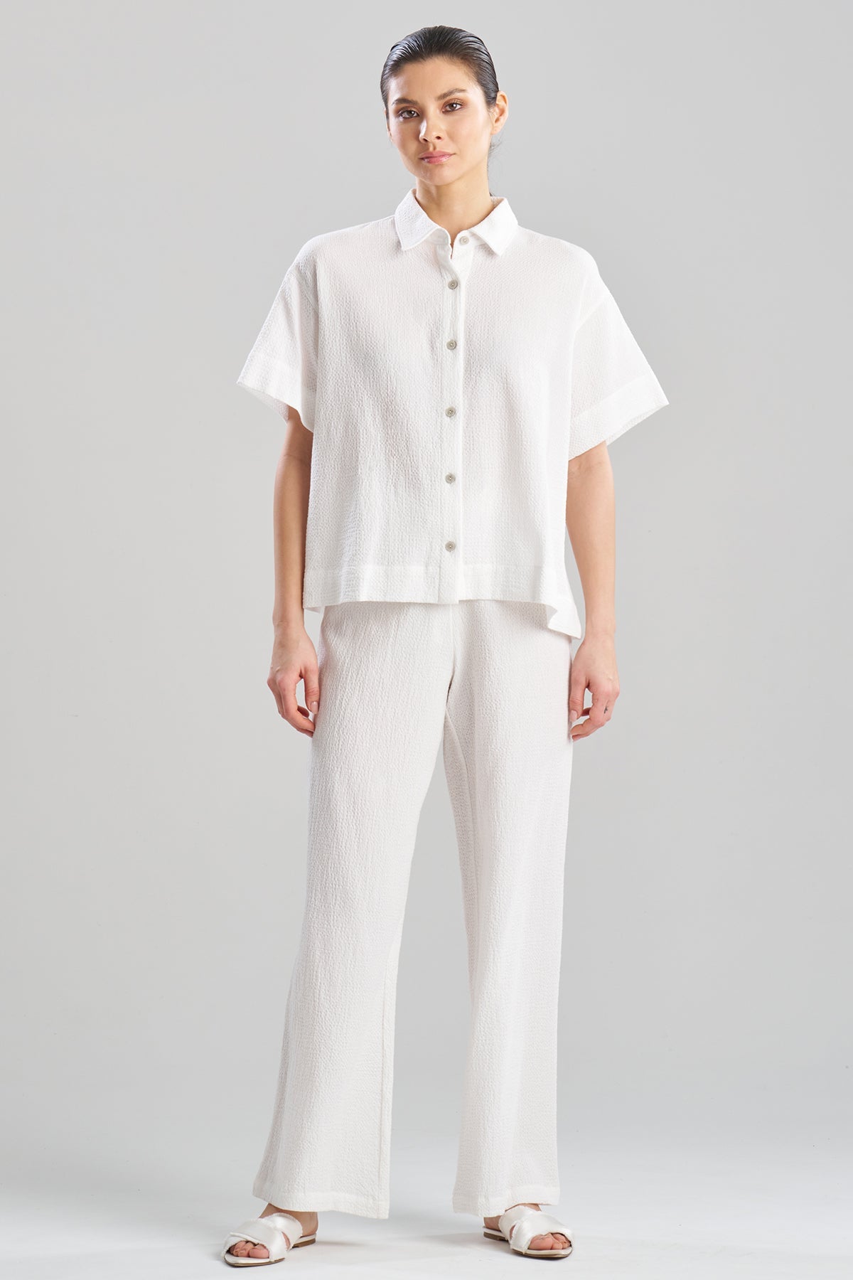 Onsen Cotton Button Down Shirt White