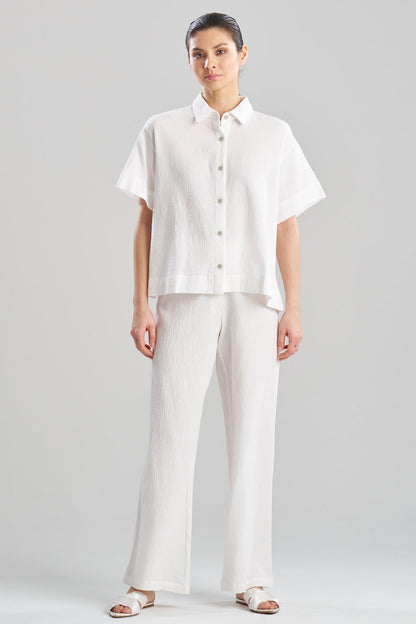 Onsen Cotton Button Down Shirt White