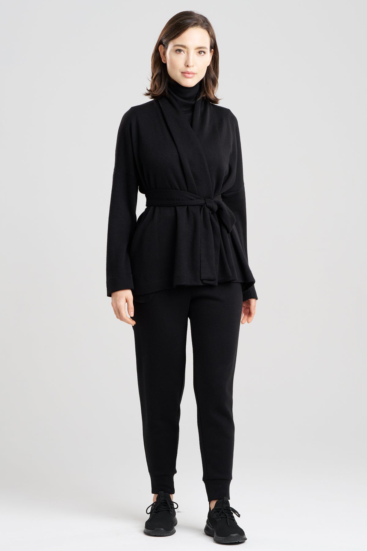 Himalaya Sweater Knit Cardigan Black