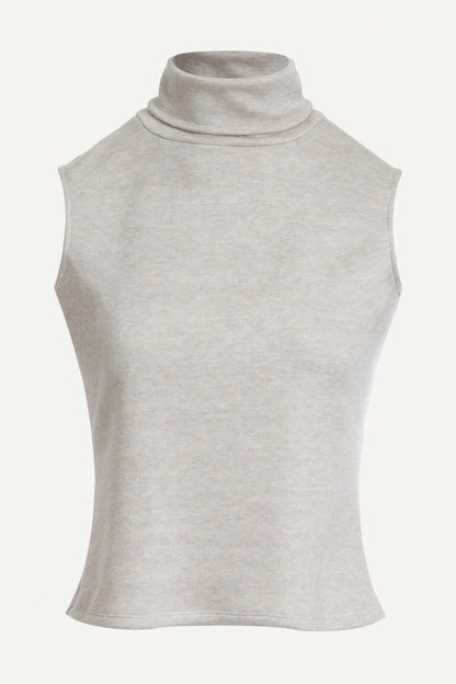 Himalaya Sweater Knit Mock Neck Top Cashmere