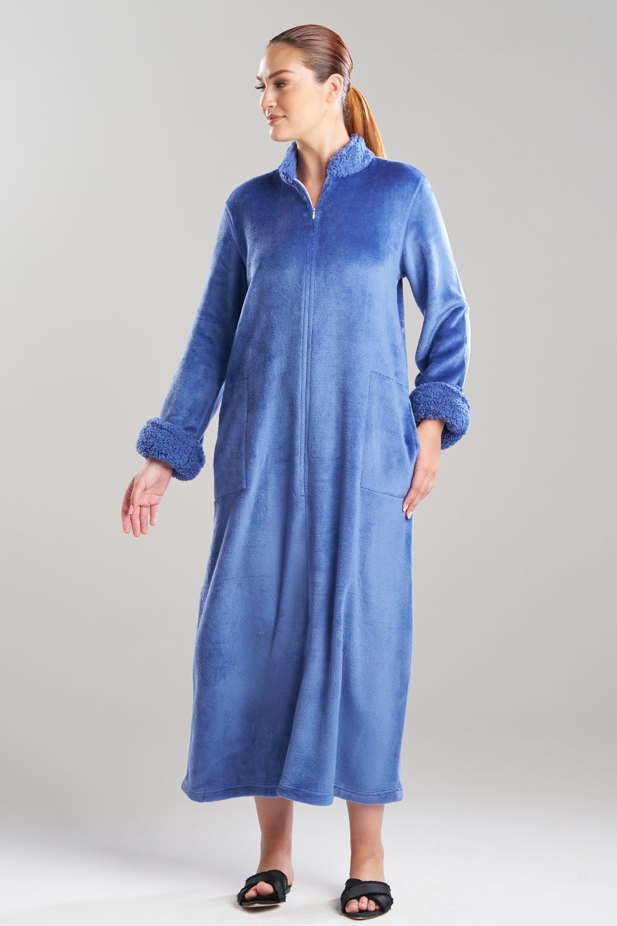 Plush Sherpa Zip Lounger Bluefrost