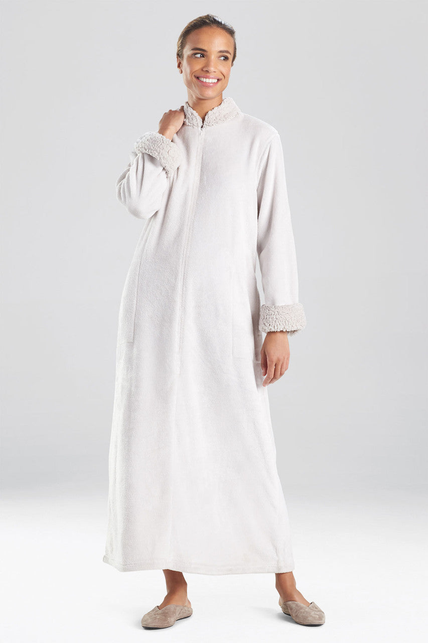 Buy Plush Sherpa Zip Lounger in Bone Online Bone