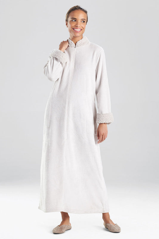 Buy Plush Sherpa Zip Lounger in Bone Online Bone
