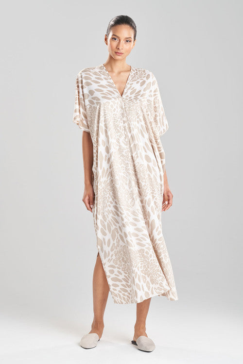 Buy Luxe Leopard Caftan in Sand Taupe Online Sand Taupe