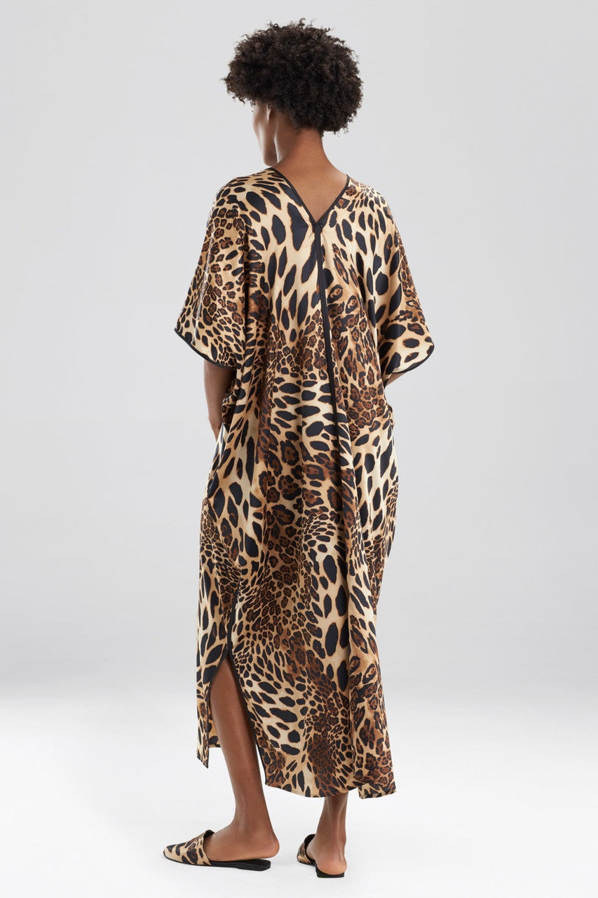 Buy Luxe Leopard Caftan in Chestnut Online Chestnut