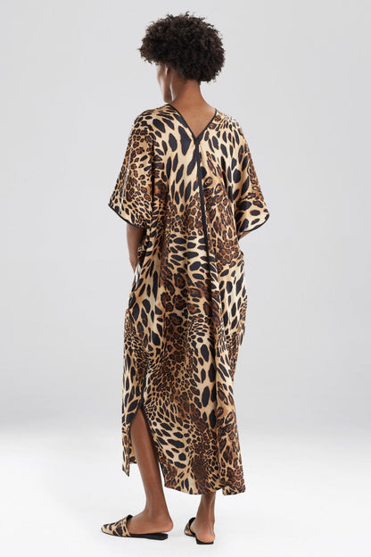 Buy Luxe Leopard Caftan in Chestnut Online Chestnut