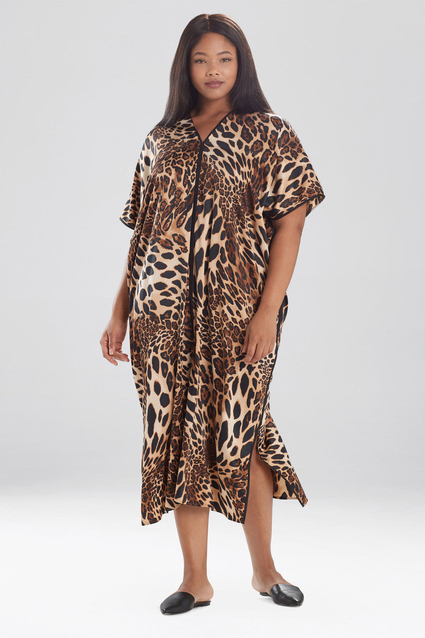 Buy Luxe Leopard Caftan in Chestnut Online Chestnut