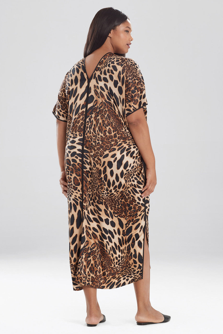 Buy Luxe Leopard Caftan in Chestnut Online Chestnut