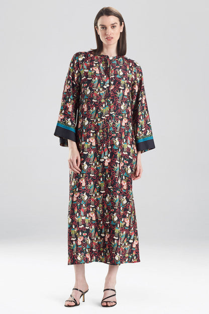 Buy Tea Garden Caftan in Black Multi Online Black Multi