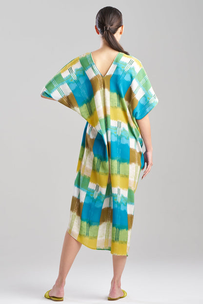 Sunset Crinkle Caftan Green Multi