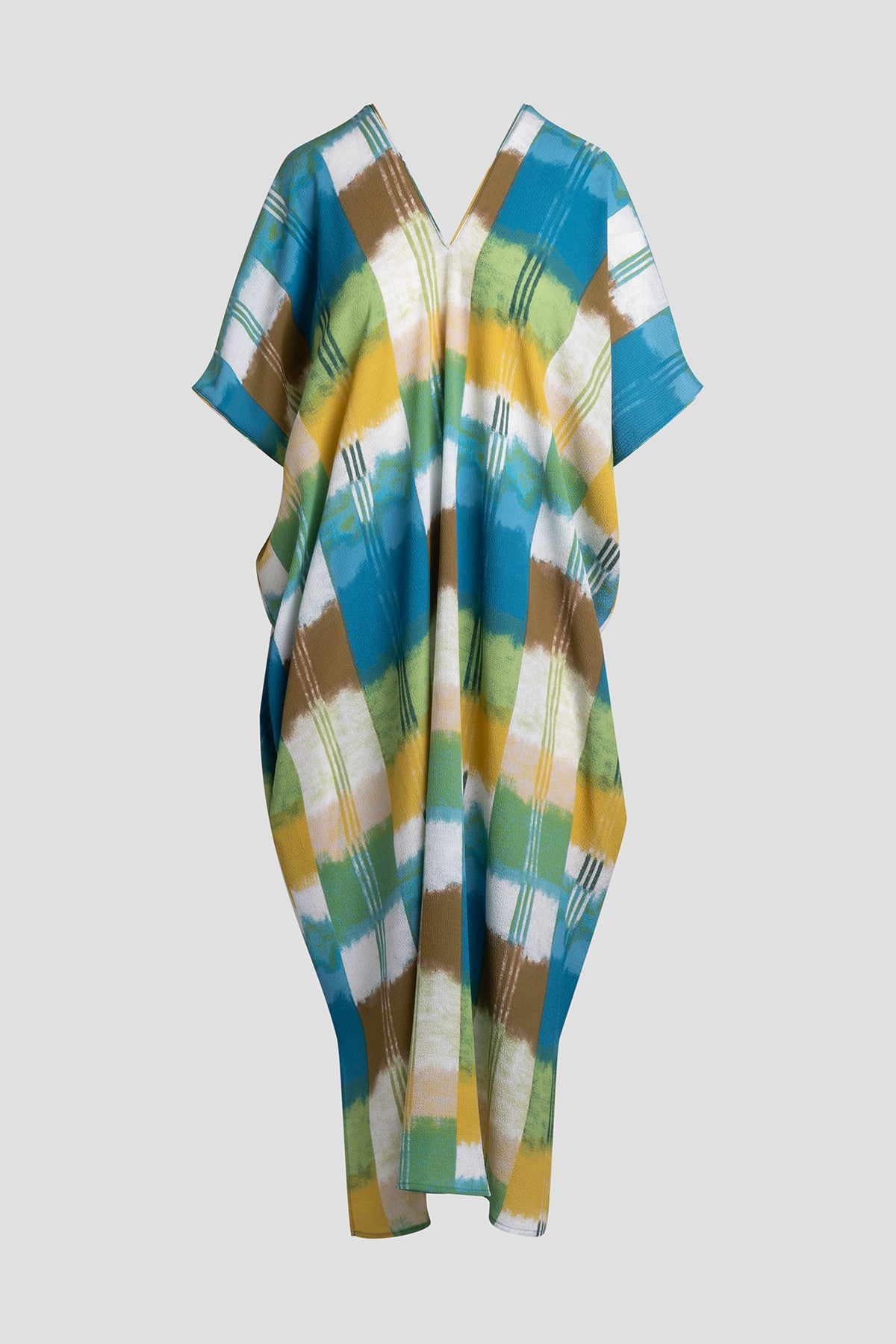 Sunset Crinkle Caftan Green Multi