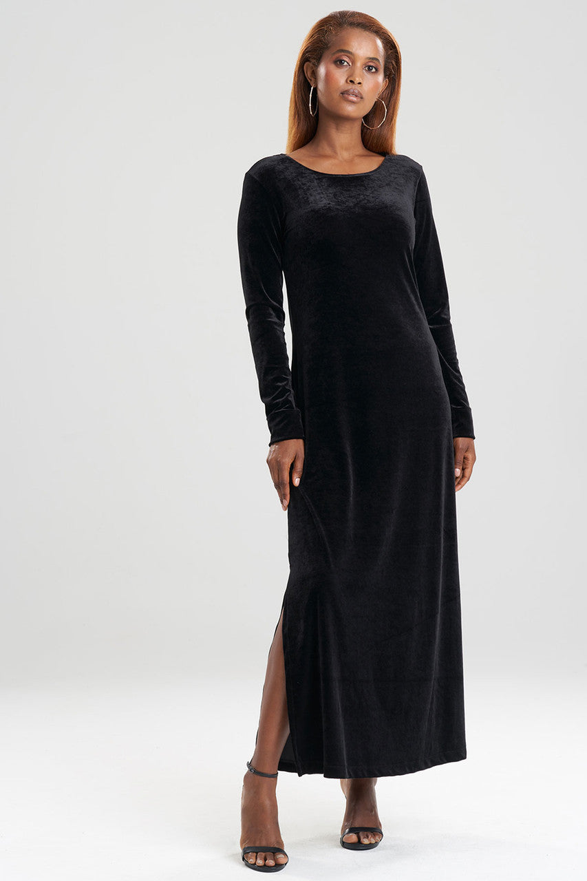 Buy Natalie Velvet Lounger in Black Online Black