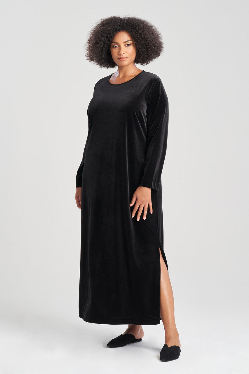 Buy Natalie Velvet Lounger in Black Online Black