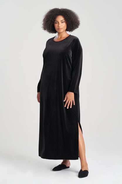 Buy Natalie Velvet Lounger in Black Online Black