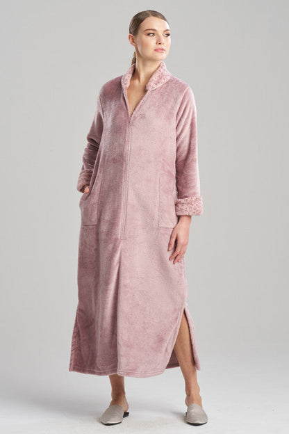 Buy Plush Lynx Mandarin Zip Lounger in Nude Blush Online Nude Blush