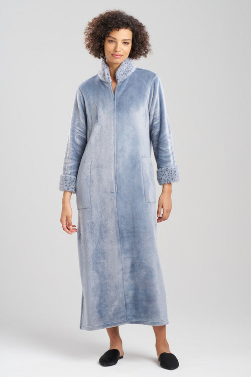 Buy Plush Lynx Mandarin Zip Lounger in Blue Granite Online Blue Granite