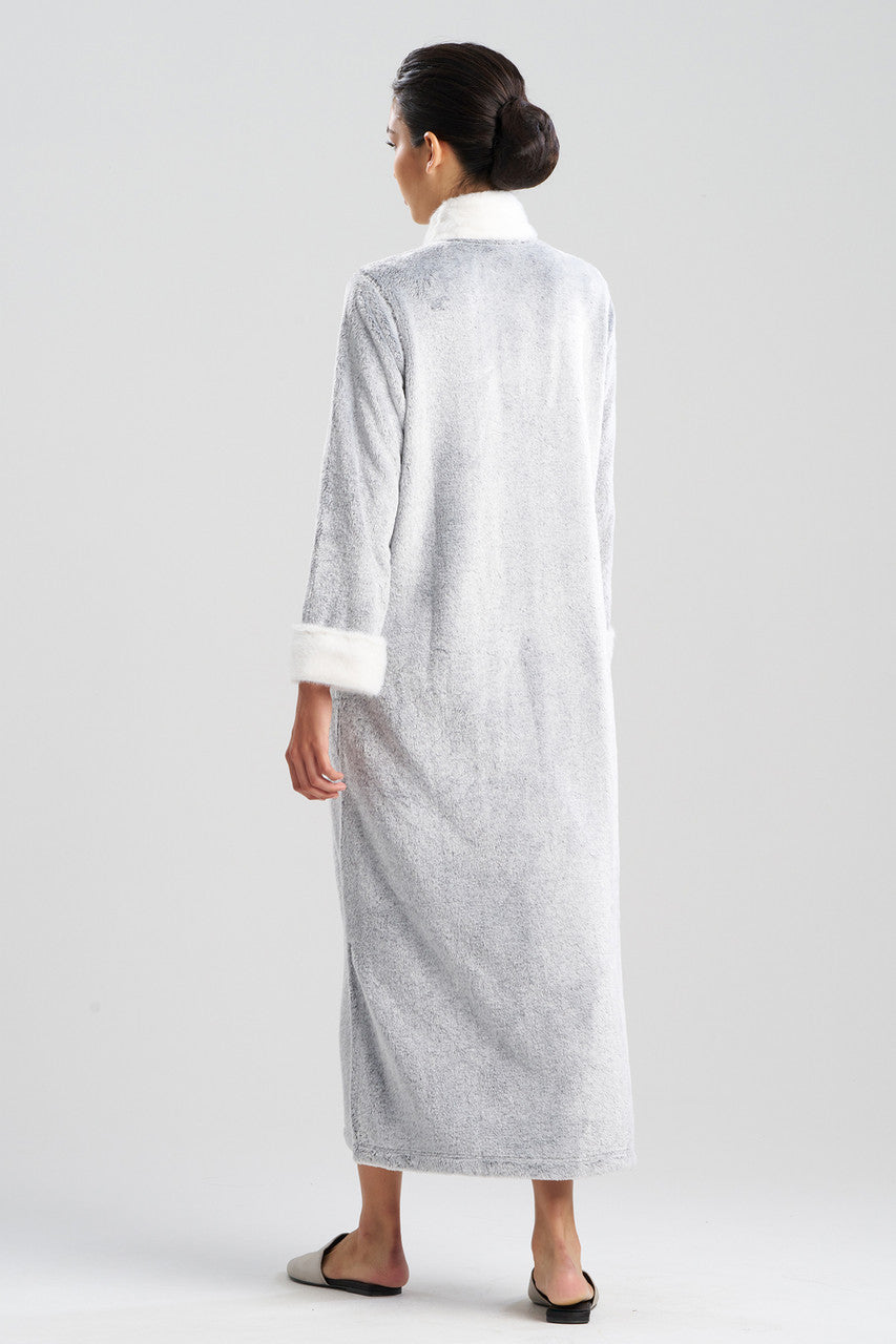 Buy Frosted Cashmere Mandarin Zip Lounger in Black Online Black