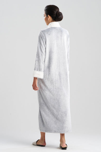 Buy Frosted Cashmere Mandarin Zip Lounger in Black Online Black