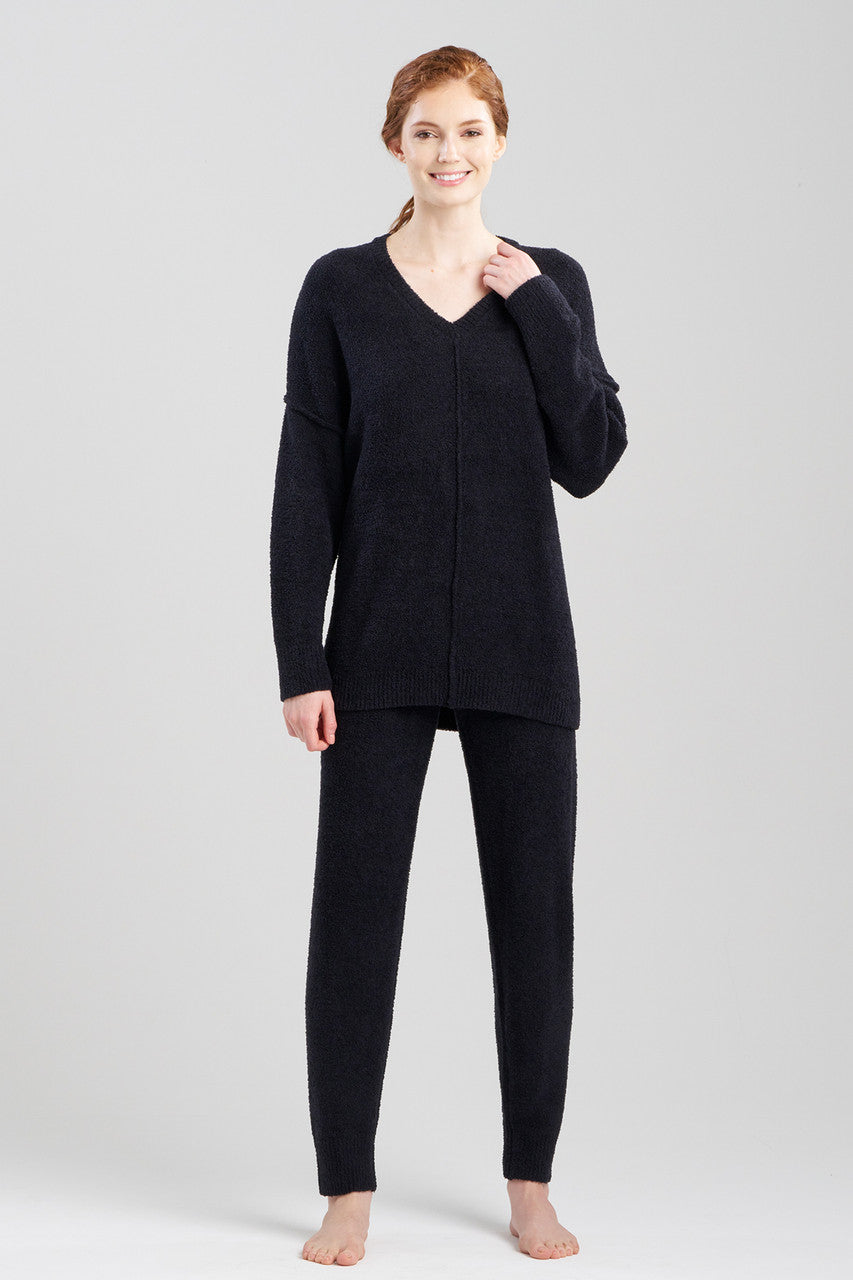 Buy Luna Mellow V-Neck Top in Black Online Black
