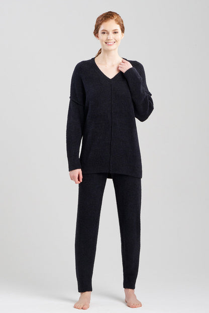 Buy Luna Mellow V-Neck Top in Black Online Black