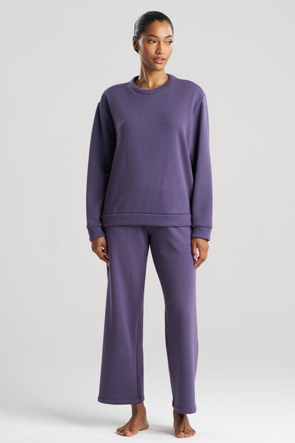 Nova Cozy Brushed Knit Everywhere Crew Neck Top Twilight Blue