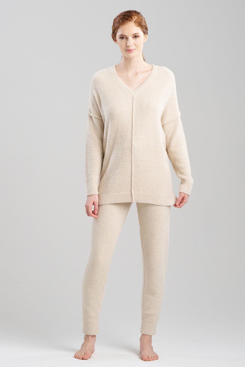 Buy Luna Mellow V-Neck Top in Cream Online Cream