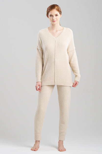 Buy Luna Mellow V-Neck Top in Cream Online Cream