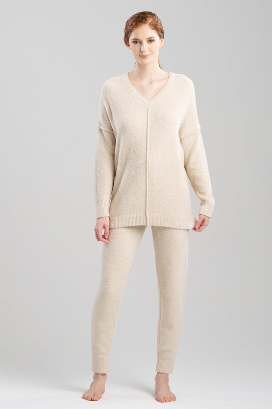 Buy Luna Mellow V-Neck Top in Cream Online Cream