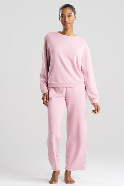 Nova Cozy Brushed Knit Everywhere Crew Neck Top Rose Quartz