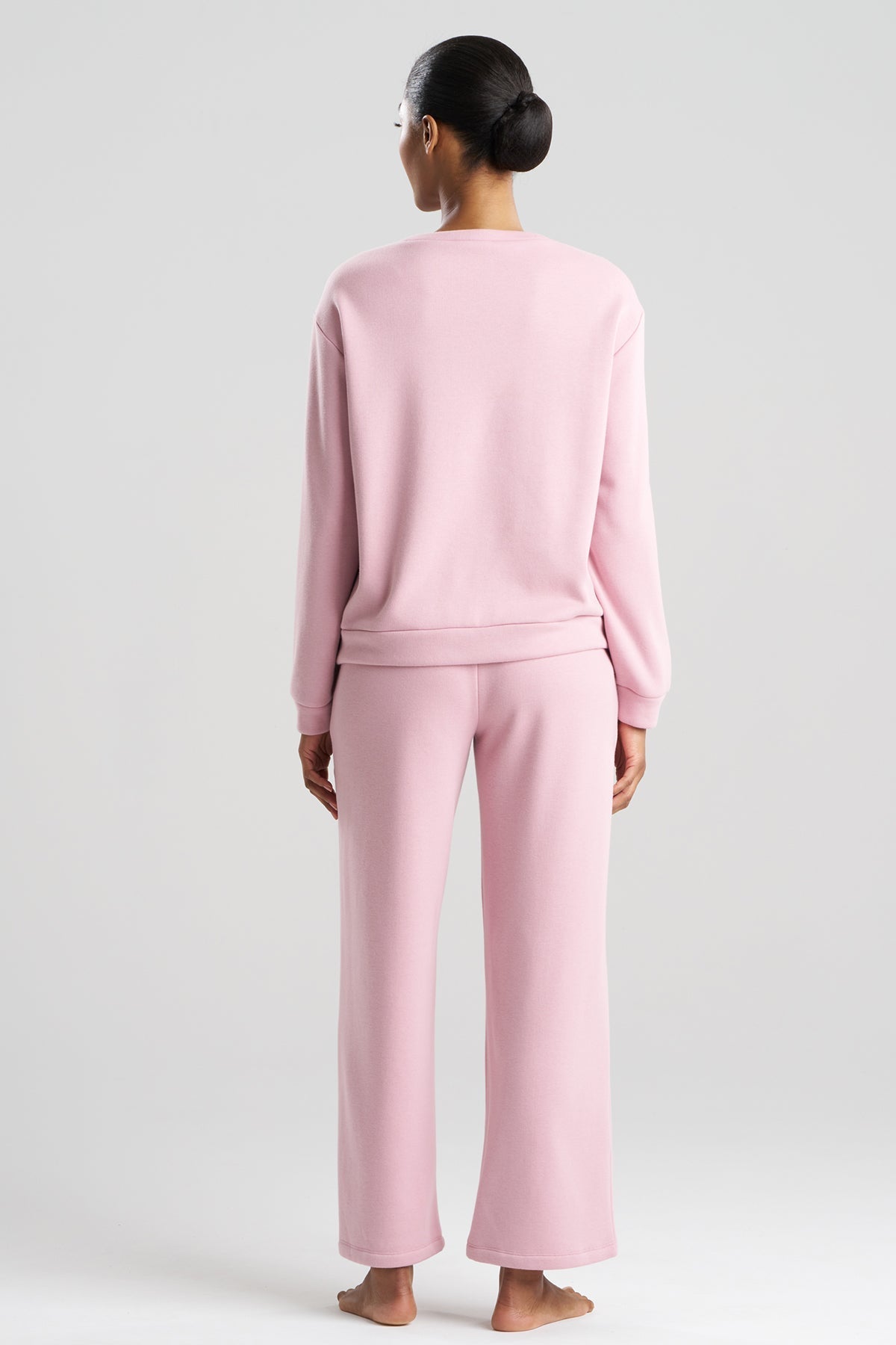 Nova Cozy Brushed Knit Everywhere Crew Neck Top Rose Quartz