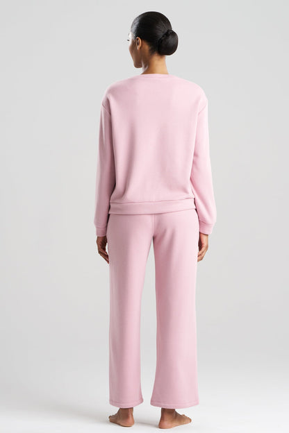 Nova Cozy Brushed Knit Everywhere Crew Neck Top Rose Quartz