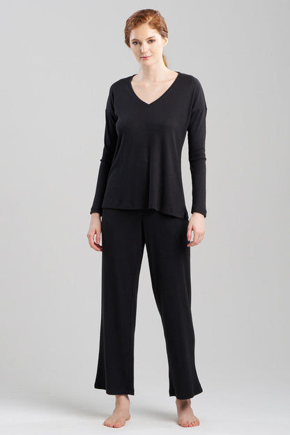 Buy Eden Rib Knit Everywhere V-Neck Top in Black Online Black