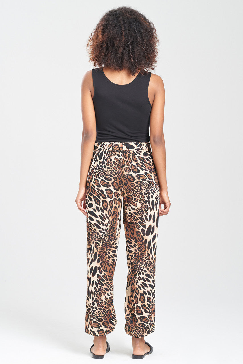 Buy Leopard Cotton Gauze Pants in Chestnut Online Chestnut